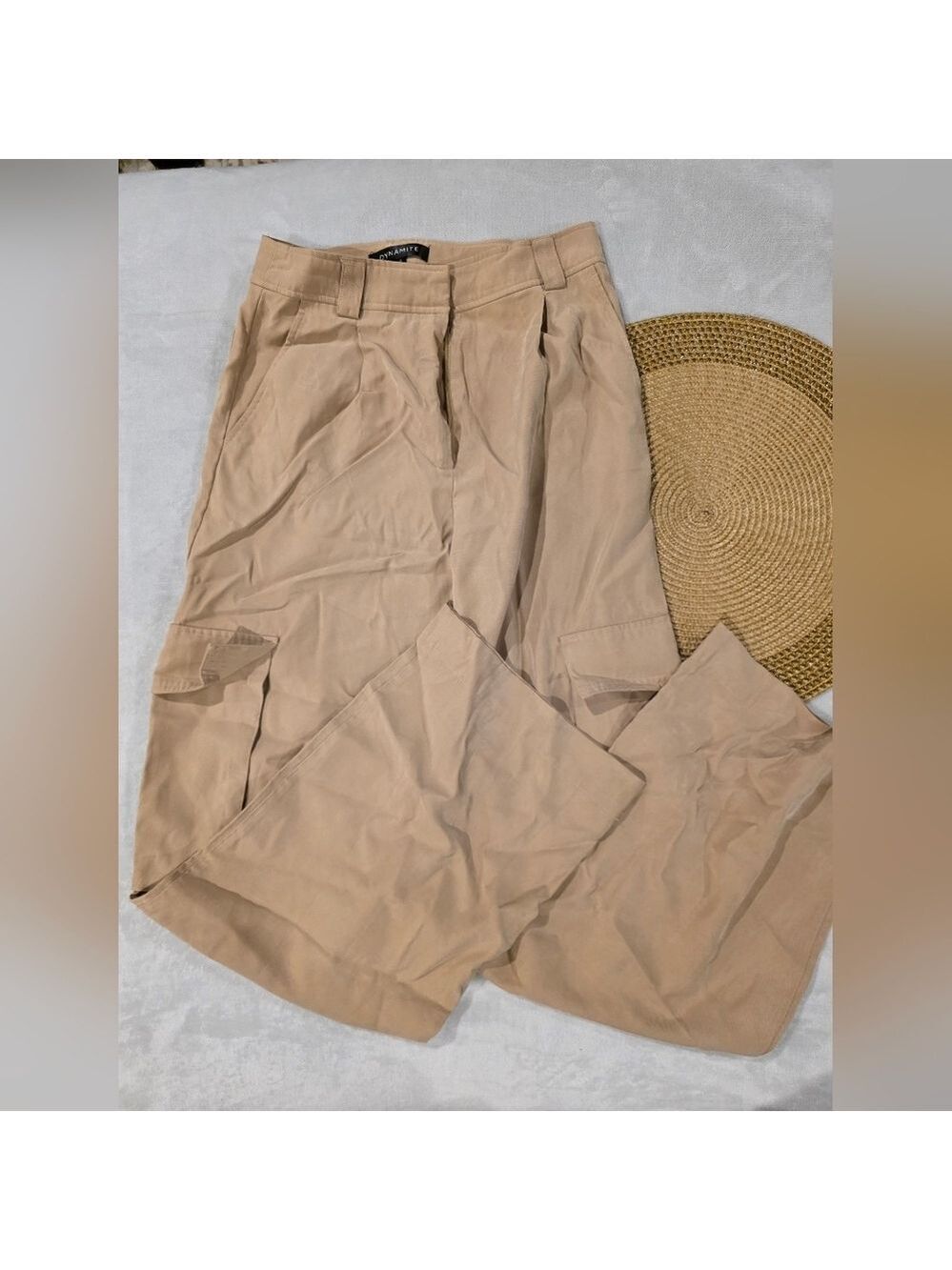 Dynamite Ladies Tan Cargo Pants